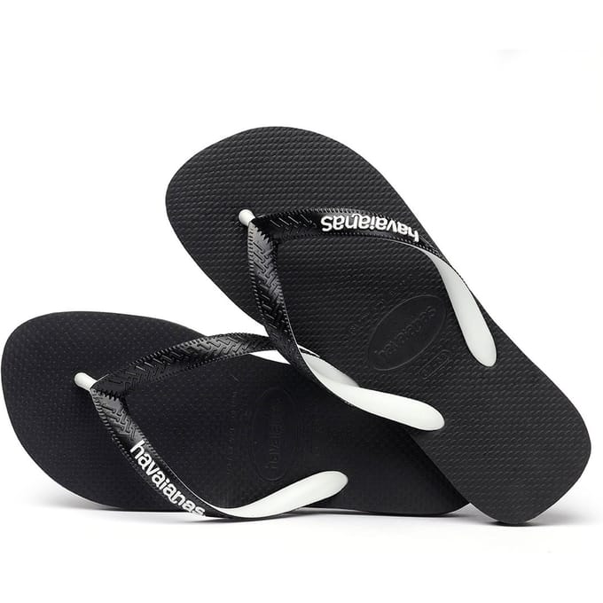 Havaianas Top Mix Unisex Slippers - Zwart/Wit - Maat 23/24