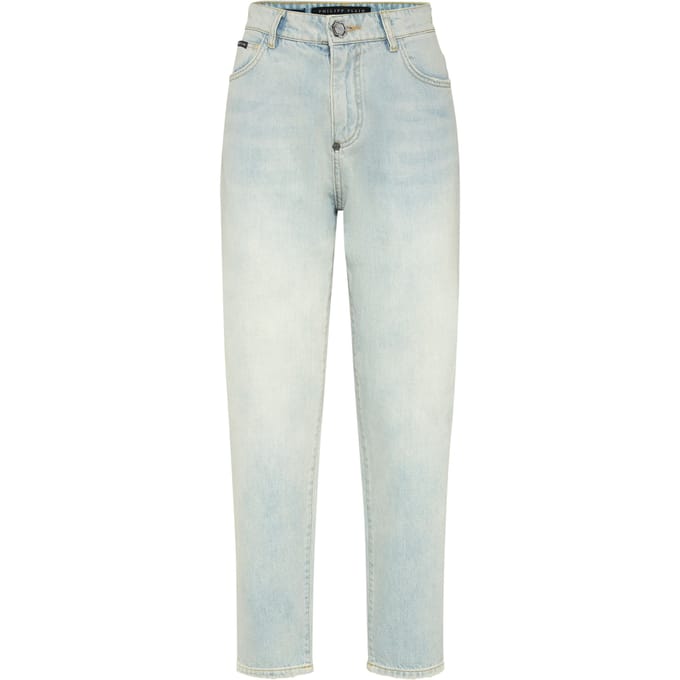 Denim Trousers Mom Fit Logo