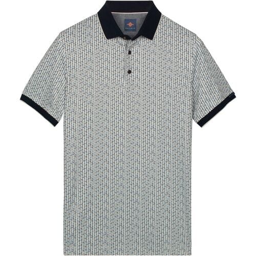 Baileys Polo Allover 3D Abstract Pattern Soft Grey / male