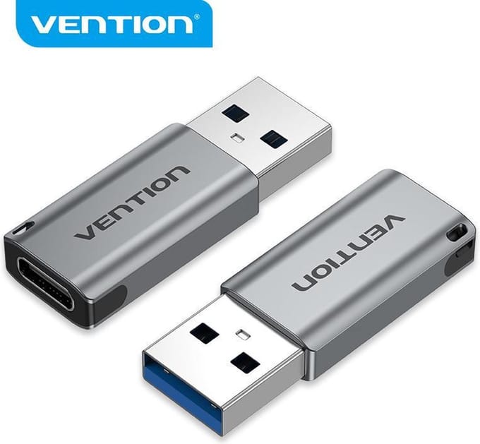 Vention USB-C 3.1 naar USB 3.0 adapter - Gegevens en opladen - 3A / 400MB/s