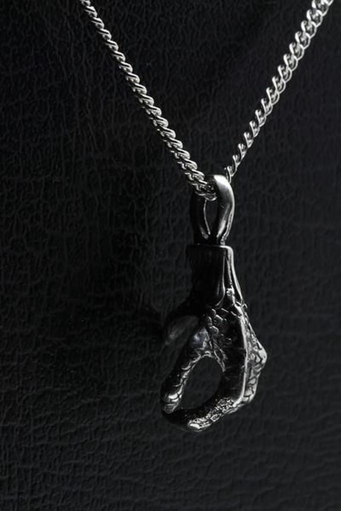Zilveren Havik klauw ketting hanger