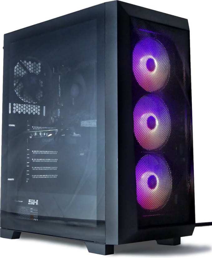 Intel i5 14400 Game PC / Streaming Computer - RTX 5060 8GB - 32GB RAM - 1TB M.2 SSD - WIFI 6 - Bluetooth 5.4 - Xilent Flow
