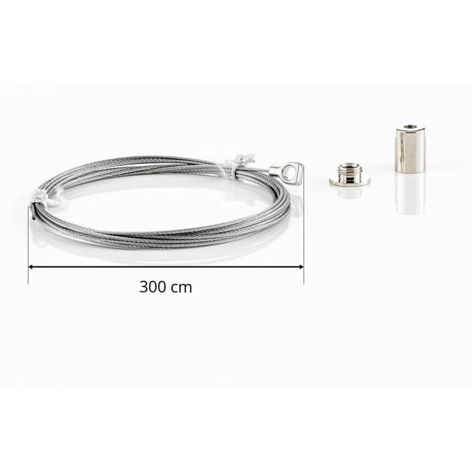 GLOBAL Touwophanging 3-fase rail Noa, met 300cm kabel