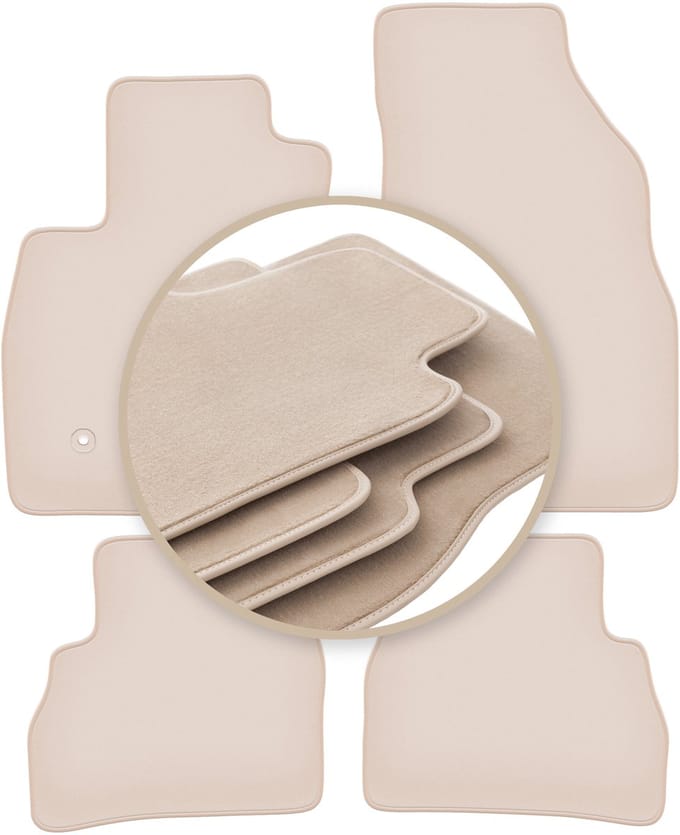 PREMIUM beige vloermatten voor: Fiat Doblo III combivan 2021-