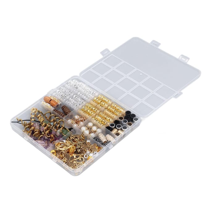 146 stuks Kristal Strass Dreadlock Accessoires Modieuze Haarvlecht Accessoires voor Film white