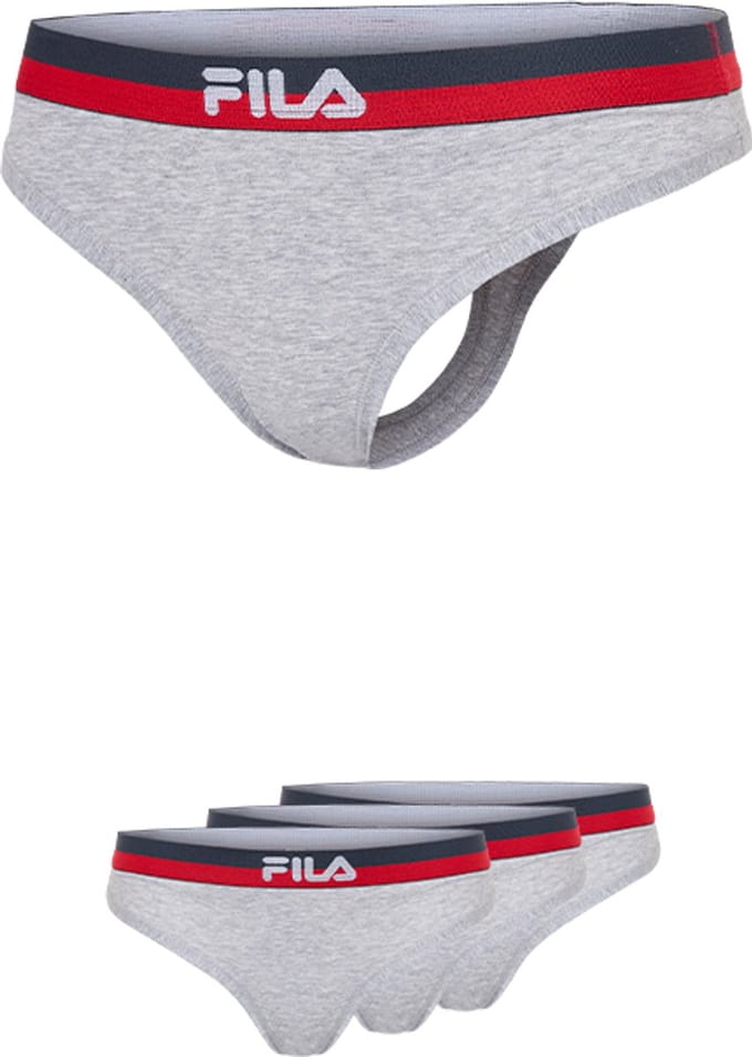 Fila Urban String Gekleurde Waistband - Maat S - 3 Pack - Grijs