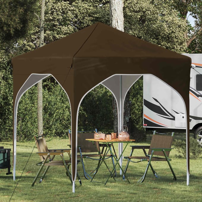 vidaXL - Pop-up - Feesttent - 194 - x - 194 - x - 245 - cm - Taupe