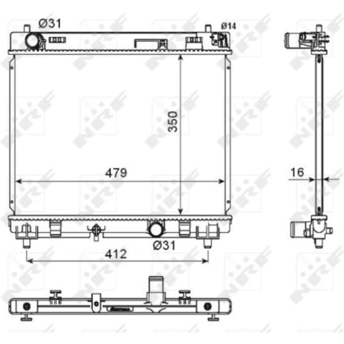 Radiator, motorkoeling NRF 53667