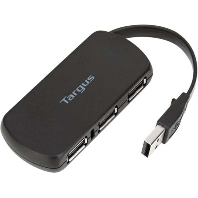 Targus Targus - Hub - 4 x USB 2.0 - Desktop ACH114EU USB-hub 4 poorten USB-A USB 2.0 480 MBit/s Zwart
