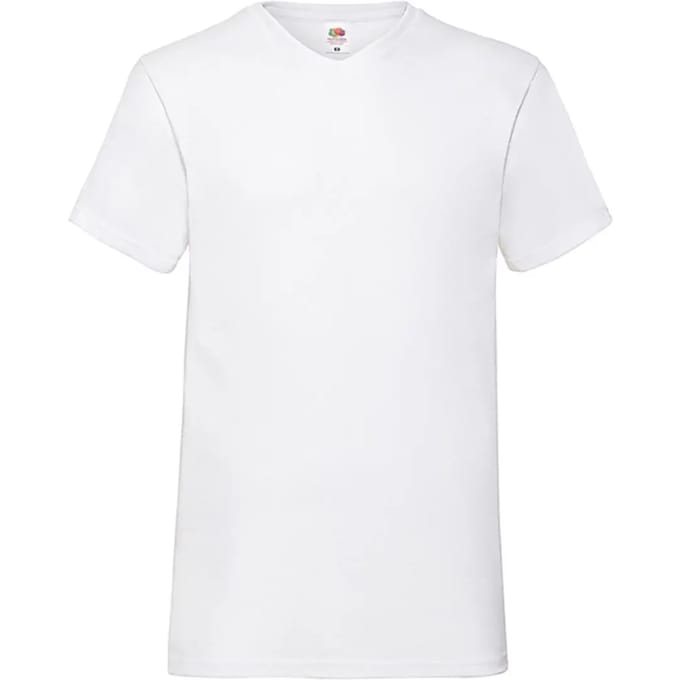 V-hals T-shirt Fruit of the Loom Valueweight
