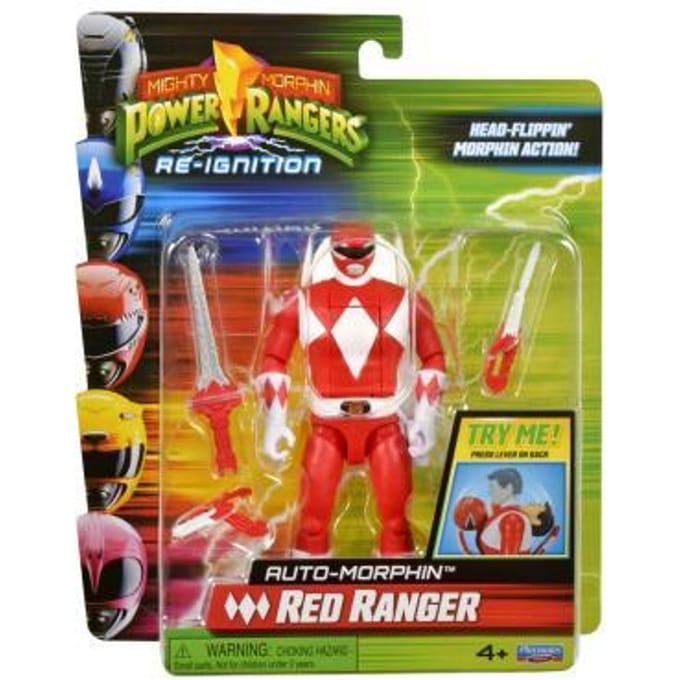 Playmates Mighty Morphin Power Rangers Action Figure Auto-Morphin Red Ranger 12 cm Action Figuur