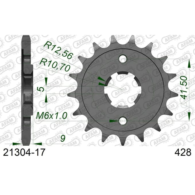 Tandwiel Afam 428 17 dents