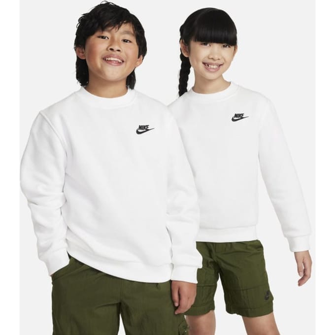 Nike Club Sweatshirts Kinder - Wit - Maat 122 - 128 CM