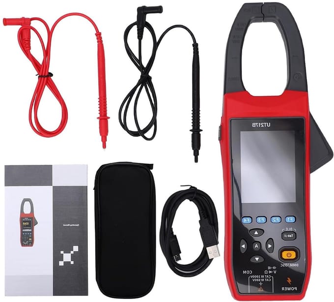 Stroomtang Oscilloscope - Multimeter Tester - Elektrisch Testen - Draadloze Bluetooth Connectiviteit - 20000 Counts - Zwart