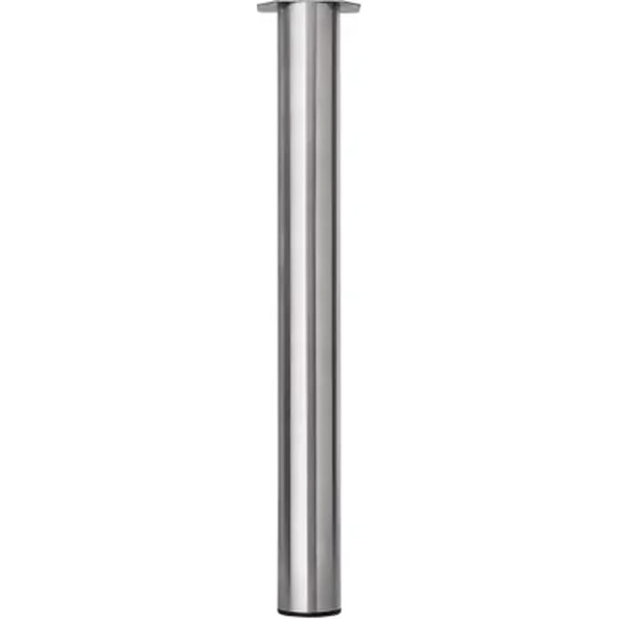 Duraline Tafelpoot - Staal Geborsteld Nikkel - Rond - 7,6x72cm