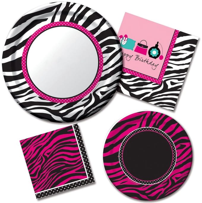 16 servetten Pink Zebra Sleep Over