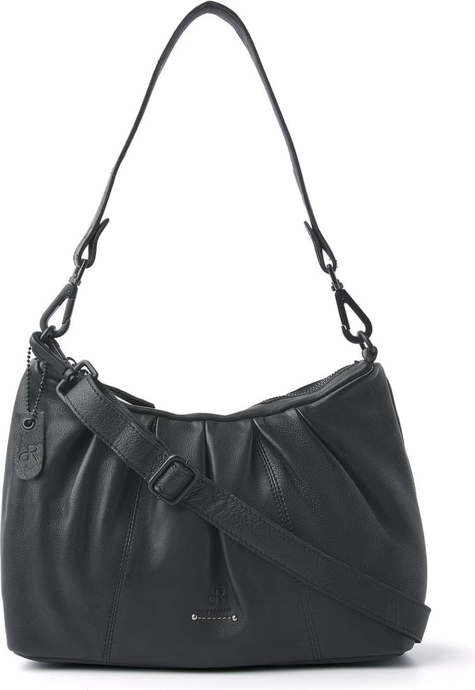DR Amsterdam Medium Schoudertas / Crossbodytas Dames - Leer - Tampa - Zwart