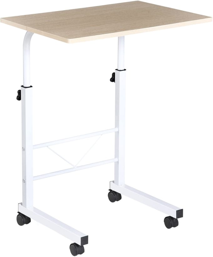 HOMCOM Bijzettafel met wielen en remmen 836-057