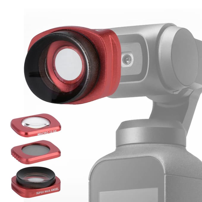 3 stuks CR Groothoek 12.5X Macro CPL Lensfilters Kit voor DJI Osmo Pocket brown