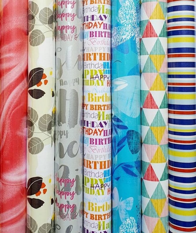 Präsenta assortiment luxe cadeaupapier inpakpapier - 200 x 70 cm - 5 rollen