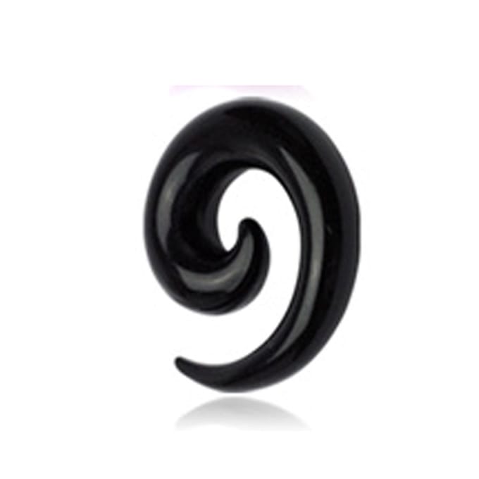 Taper acryl spiraal 12 mm - zwart - LMPiercings