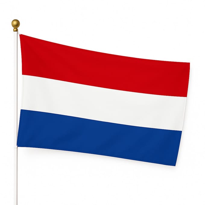 Partychimp Nederlandse Vlag Nederland - 90x150 Cm - Polyester - Rood/Wit/Blauw