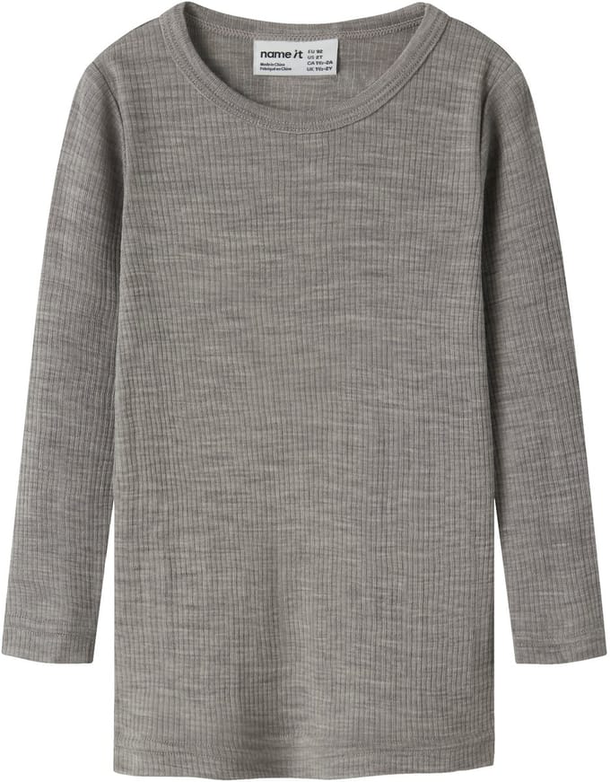 NAME IT - NMNWAX WOOL RIB LS TOP NOOS - Unisex - Lange mouwen shirts