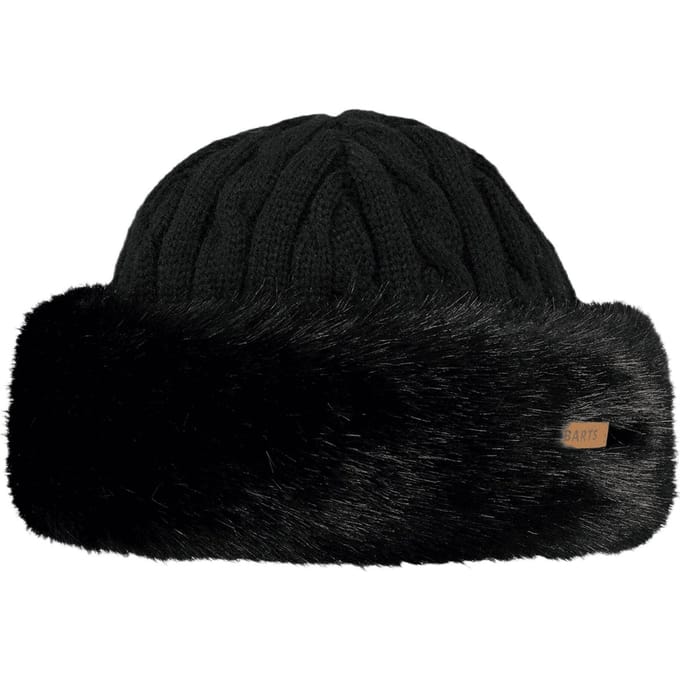 BARTS Fur Cable Bandhat Muts Dames - One Size - Zwart