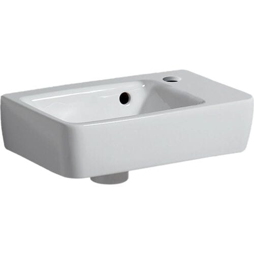 Geberit Renova Plan hand-rinse basin 36 cm tap hole centered, with overflow 500.382.01.1