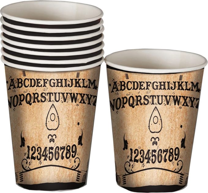 FIESTAS GUIRCA, S.L. - 8 Ouija kartonnen bekers 10 cm