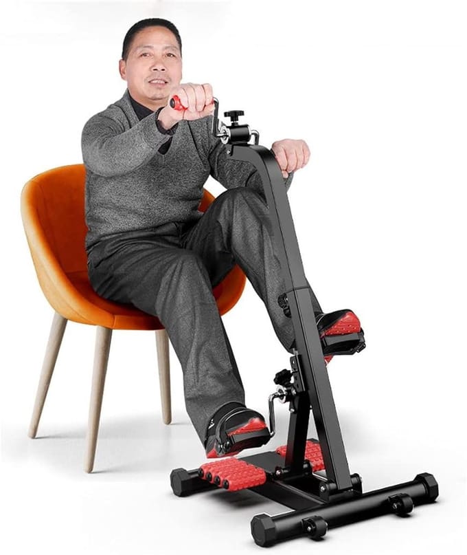 Hometrainer - Revalidatie fiets - Thuistraining - Instelbare hoogte - 99 cm - Zwart