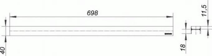 DALLMER Afdekking CeraLine Individual, 700 mm, 520739