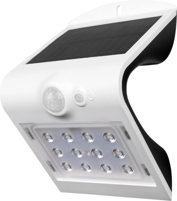 LED's Light Solar LED Wandlamp met Bewegingssensor 220 - 3 lichtstanden - Automatisch aan/uit - Wit