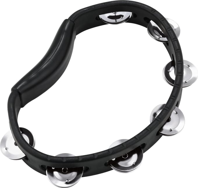 Meinl Hand Held ABS Tamourine HTBK Black 1 Row - Tamboerijn