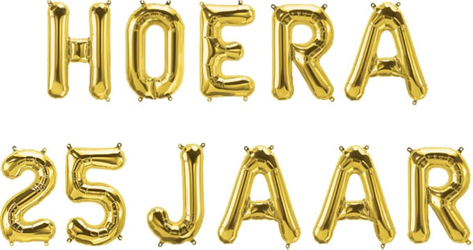 Foil balloon kit - Hoera 25 jaar
