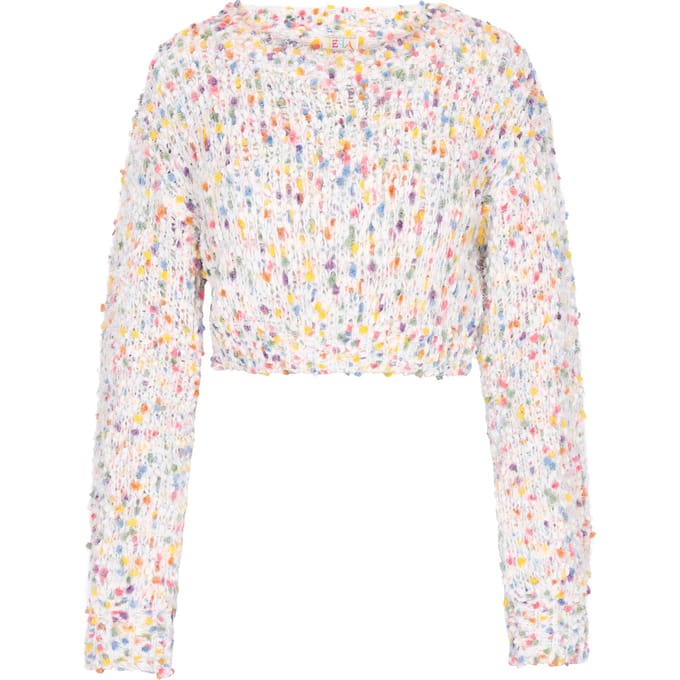 IZIA Jumper Dames Wit Veelkleurig