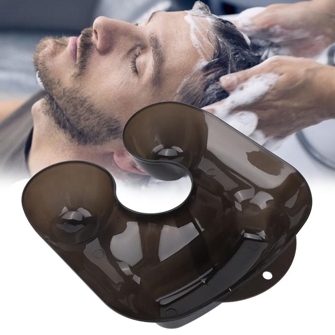 Grote Nekbak Salon Kapper Schoonheid Schouder Morsbestendige Permanentcontainer KledingbeschermerZwart gray