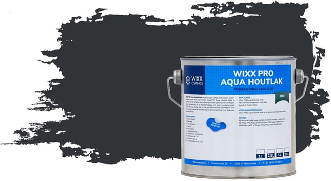 Wixx PRO Aqua Houtlak Matt - 20L - RAL 7021 | Zwartgrijs