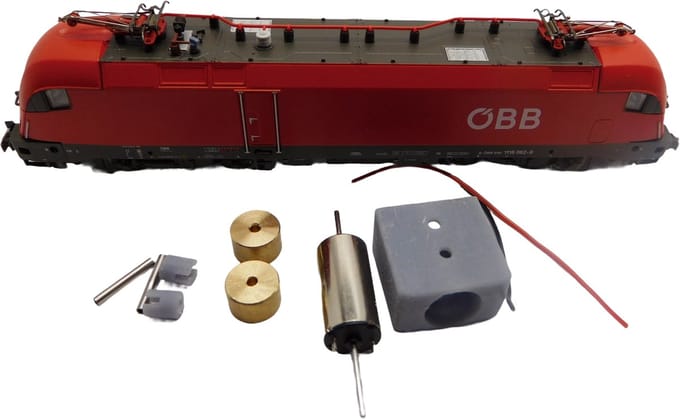 micromotor NF043C N motor ombouwset voor Fleischmann DB BR 182, ÖBB 1016/1116/1216, u.a.