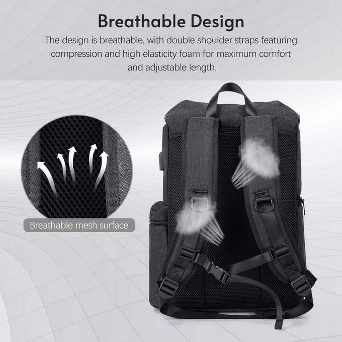 Cwatcun M8 photographie sac pour appareil photo sac à dos pour appareil photo étanche Compatible avec noir