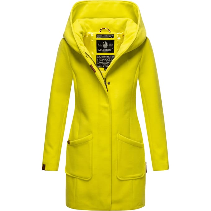 Marikoo dames wintermantel met capuchon en getailleerd model