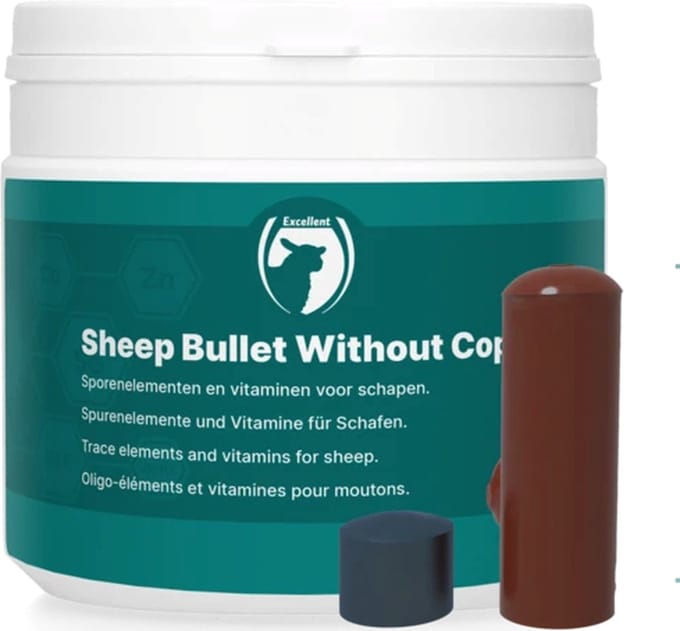 Excellent Sheep Bullet Minerals - Bevordert de vruchtbaarheid en vitaliteit van lammeren - 10 Stuks