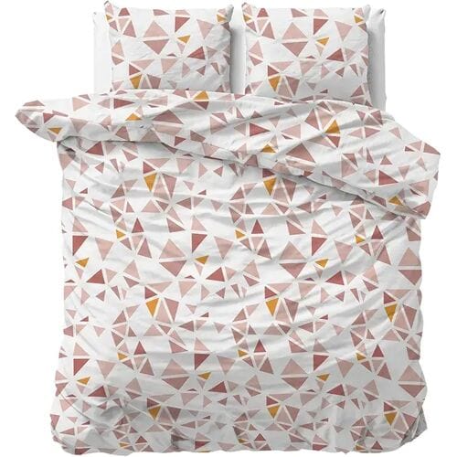 Sleeptime Bella Dekbedovertrek - 140x200/220 + 1 kussensloop 60x70 - Wit - Eenpersoons