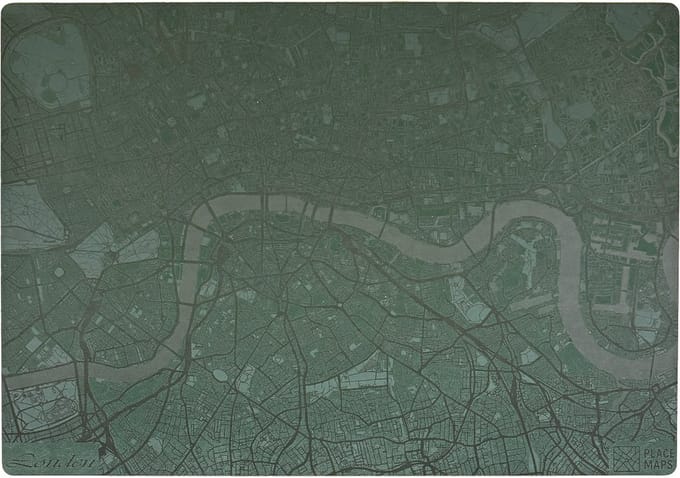 Place Maps Placemat Stadskaart Rotterdam - Kunstleer - Cacaobruin - 1 Stuk