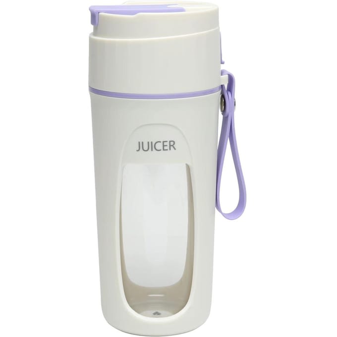 Oplaadbare USB Juicer Cup 8 Blades Mini 340 ml Juicer Machine Draagbare elektrische blenderfles paars