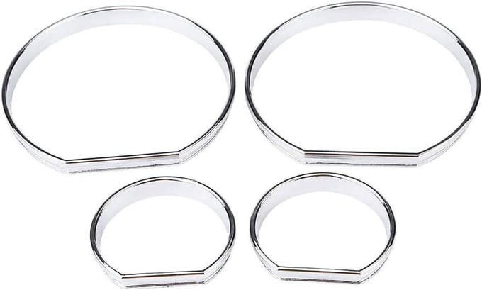 Ronte - Dashboard Speedometer Gauge Decoratie Frame voor Auto - Set van 4 - E46 Accessoires - Stijlvolle Wijzerplaat Ringen Trim