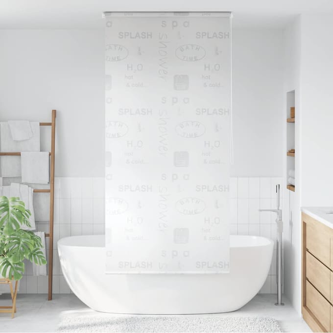 vidaXL - Rolgordijn - voor - douche - 80x240 - cm - splash