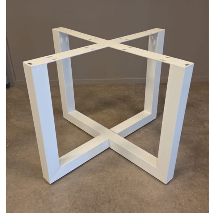 Onderstel gekruisde u-poot metaal - 100x100x72 cm - WIt