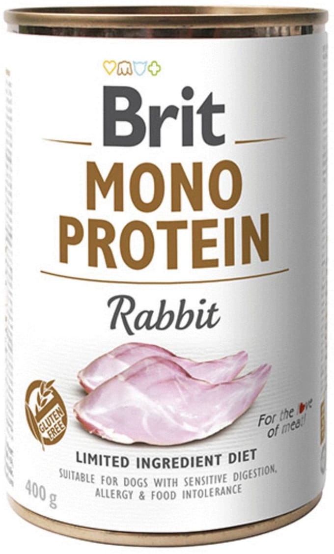 Brit Blik Care Mono Protein 400 g - Hondenvoer - 6 x Konijn