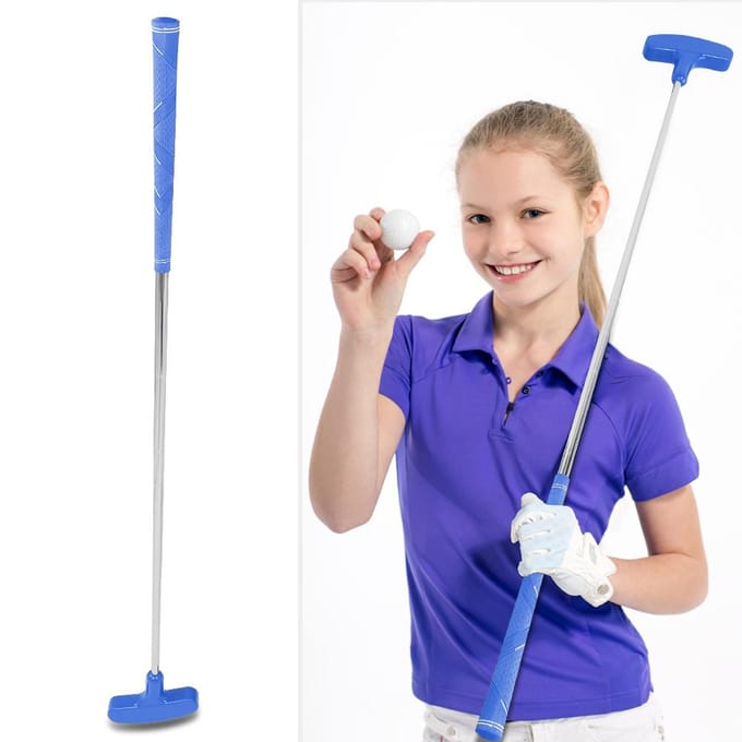 35 inch Mini Rubber Head Golf Putters Kinder Golf Putter Stalen Schacht (Blauw)